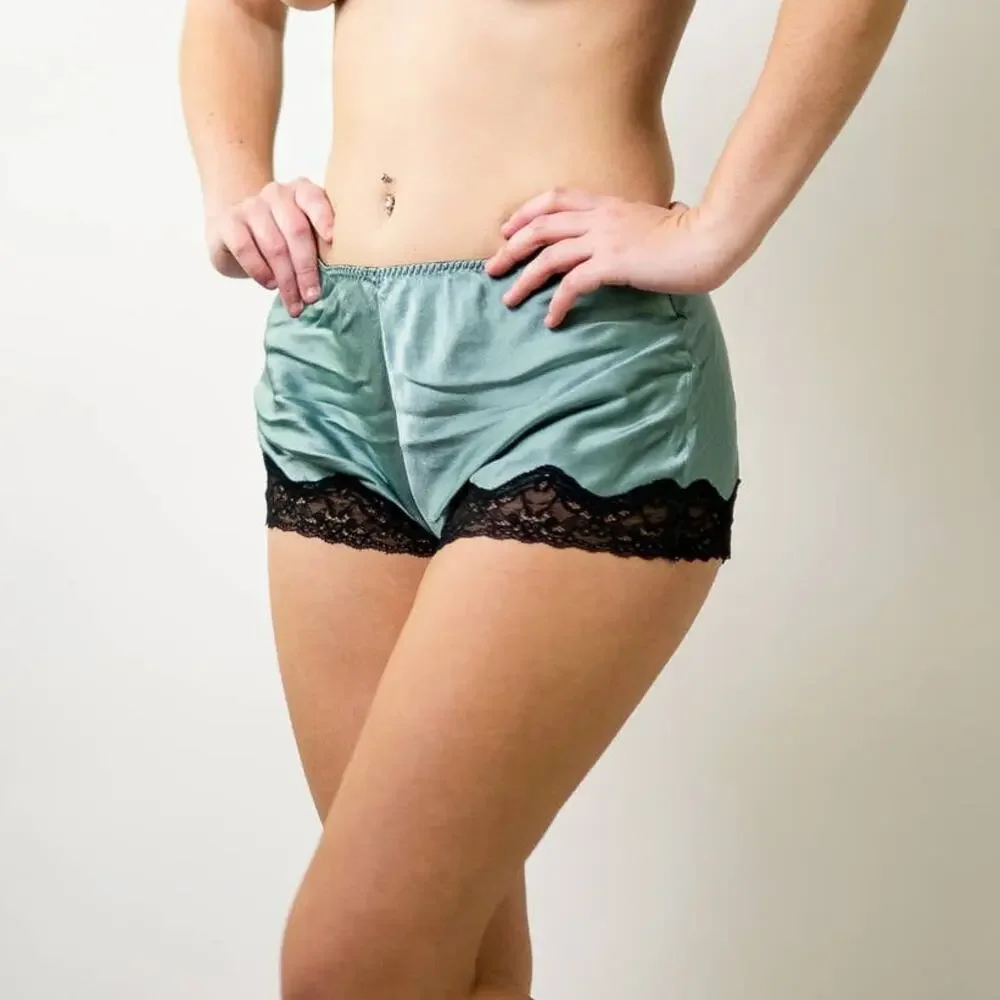 Samantha Change Classic Silk Tap Shorts - Clearwater - M - Picture 4 of 6